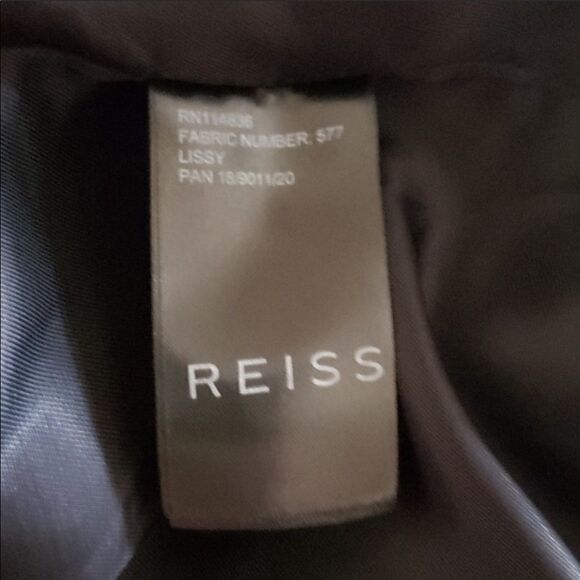 𝅺euc Reiss Lissy Bonded Soft Draped Blazer Jacket in Black Size medium - Picture 7 of 8